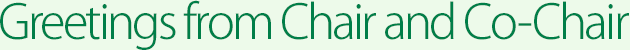 Greeting from Chair and Co-Chair