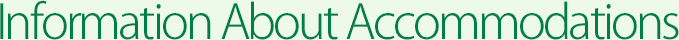 Information About Accommodations